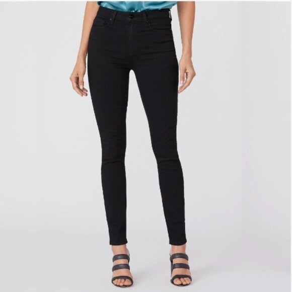 PAIGE Margot Ultra Skinny Jeans Shadow Black Women's Size 24 - Picture 3 of 13